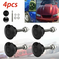 Kit de clips de verrouillage des goupilles de capot de billette, loquet rapide de voiture en aluminium, bouton poussoir universel, 4 pièces, 32mm, 1.25