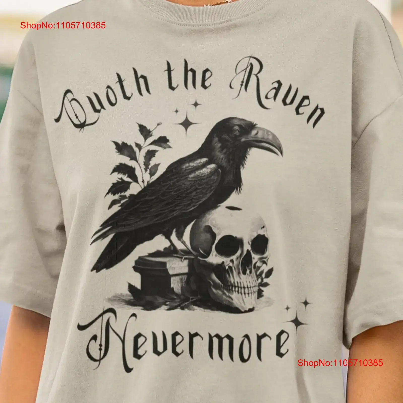 Edgar Allan Poe Nevermore Gothic Clothes Dark Academia T Shirt Memento Mori Top Fairy Grunge Clothing Light Goth Poet vintage