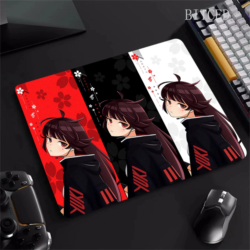 E-Sports Anime Girl Mouse Mat FPS Balance Yuki Aim Mouse Pad Ultrafine Surface Gaming Mousepad Laptop Desk Mat Rubber Table Mats