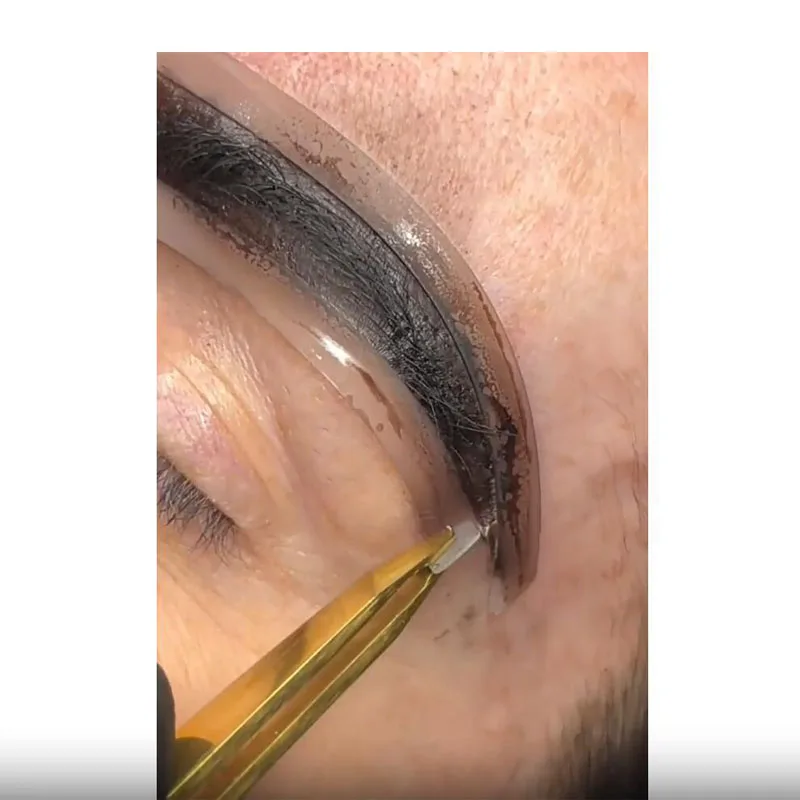 10 paia Aerografo Sopracciglio Adesivo Ausiliario Microblading Guida per sopracciglia Forma per sopracciglia Nastro Strumento per trucco Brow