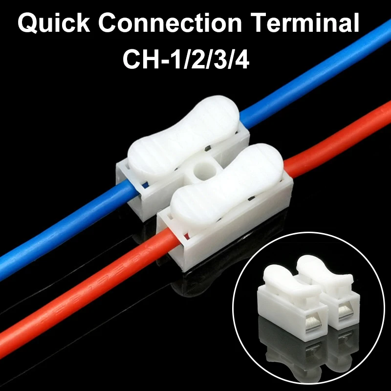 CH1 CH2 CH3 CH4 Quick Splice Lock Wire Connectors 1/2/3/4Pins Copper Electrical Cable Terminals For Easy Safe Splicing Into Wire