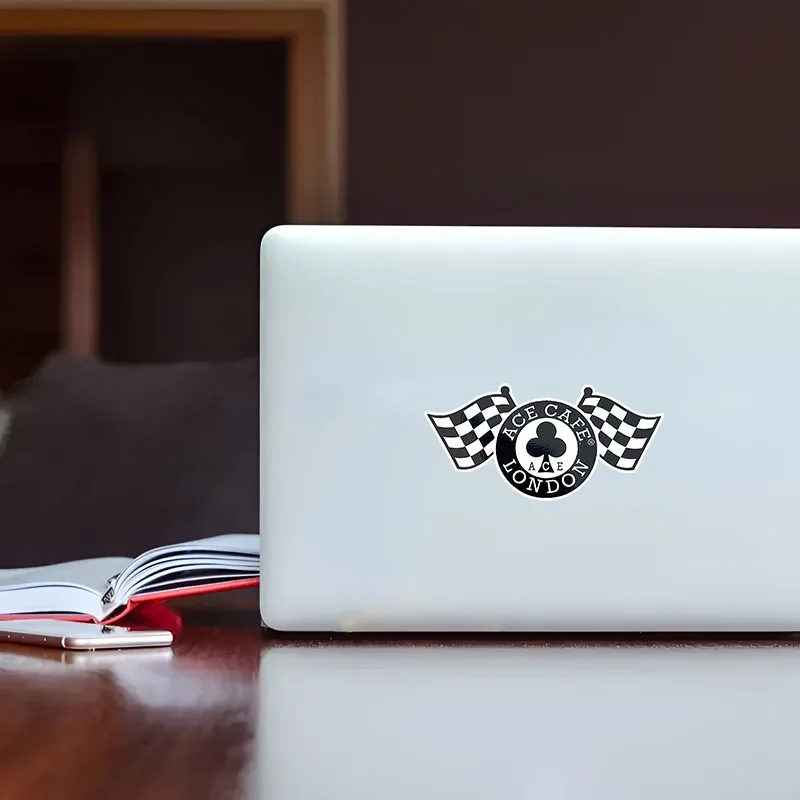 1 قطعة ملصق علم متقلب رائع من Ace Cafe London ، ملصق فريد للسيارة ، دفتر ، إضافة لمسة من نمط السباق إلى ملحقاتك #5