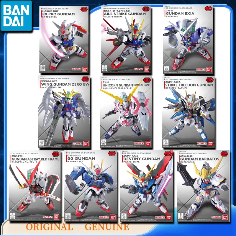 Bandai original genuíno sdex gundam RX-78 xxg zmmf strike barcatos anime figuras de ação brinquedos crianças presente montagem modelo ornamentos