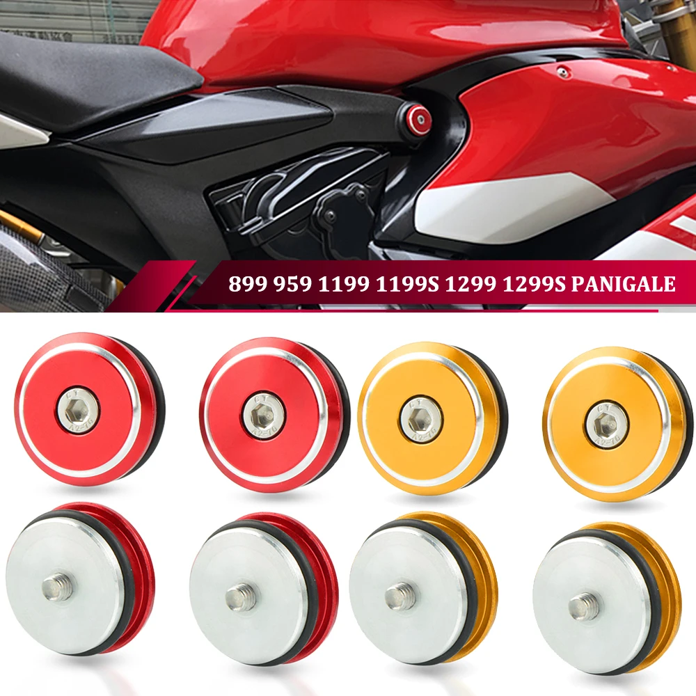 

Motorcycle Aluminum Frame Hole Caps Cover Fairing Guard For Ducati Panigale 899 959 1199 1199S 1299 1299S Panigale Accessoire