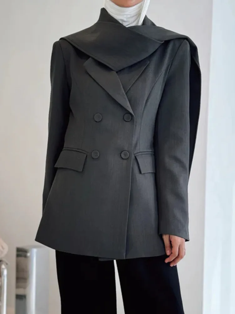 KWTX ショルダーネクタイ ブレザー レディース - 春夏 軽量 ジャケット オフィス カジュアル エレガントで豪華なスーツ コート S-L