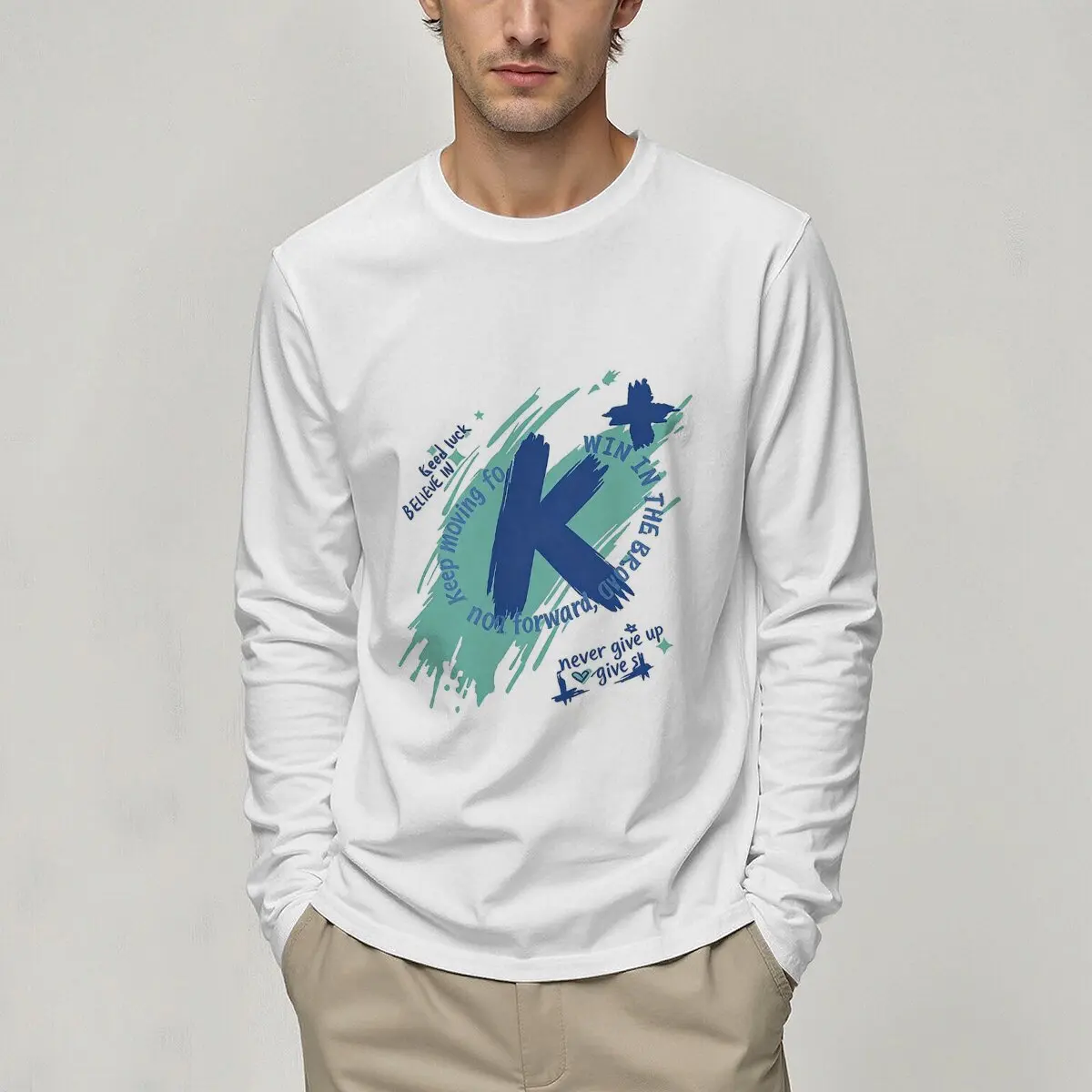 Herren Herbst- und Winter-Unterhemd mit Aufdruck und Kreativem Schriftzug-Design, Ideal für Streetwear und Freizeitaktivitäten