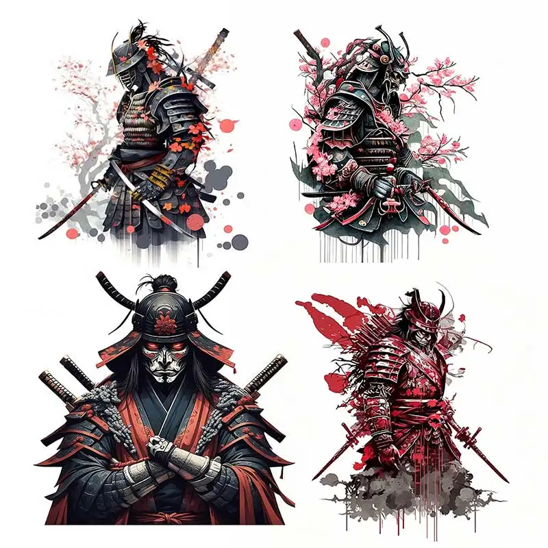 Adesivo de carro samurai, decalques de vinil à prova d'água, decoração para janela e para-choque, adesivos para capacete de motocicleta oz38