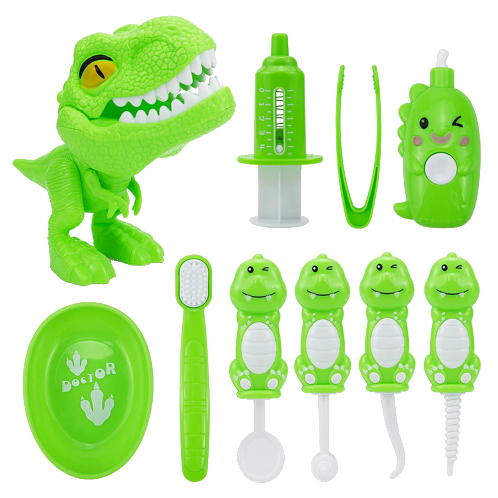 Dentist Toys For Kids Cartoon Dinosaur Dental Tools Doctor Set Playset Children Simulation Dentist Medicals Kit Play House Toys