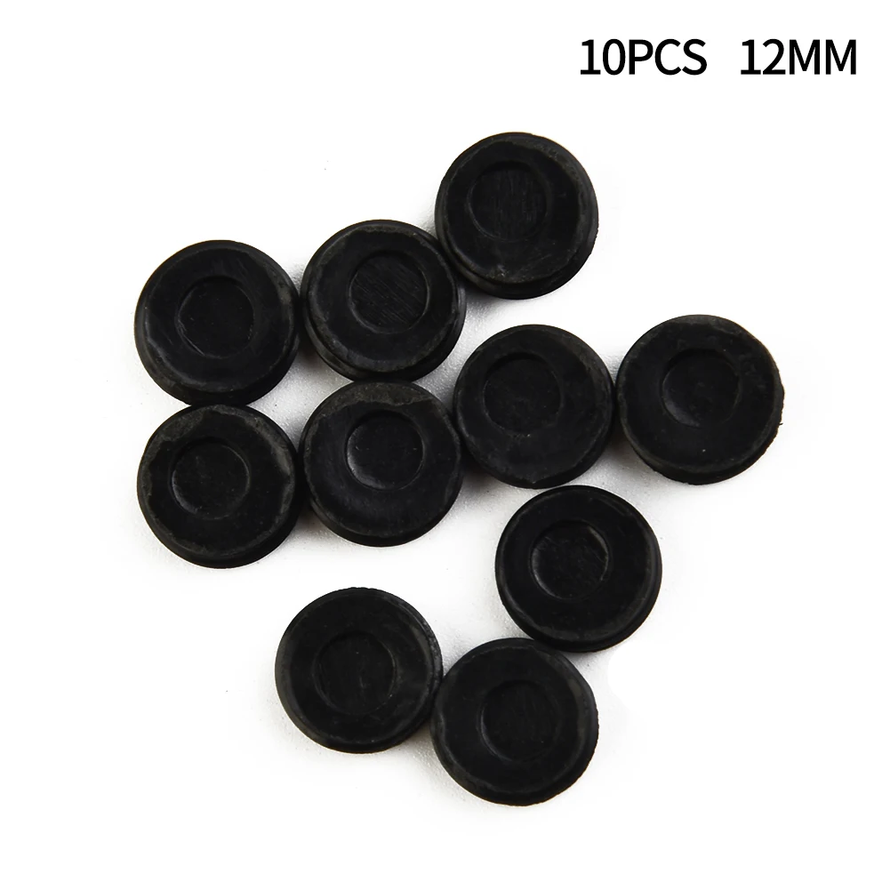 

10Pcs 12/13mm Carbon Brush Holder Cap Brushes Cover Black Plastic Screw Carbon Brush Holder Cap For Electric Drill Angle Grinder