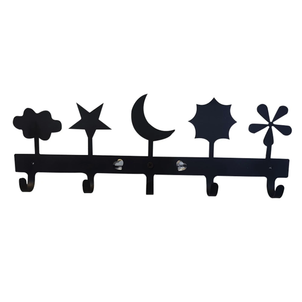 Key Holder for Wall Mount (5-Hook Rack) Decorative,Metal Hanger for Front Door, Kitchen,or Garage Store House,Work