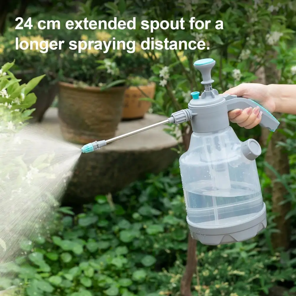 3L Pump Sprayer Plastic Refillable Water Spray Bottle Hand Pump Spray Bottle with Measuring Cup Adjustable Nozzle for Gardening