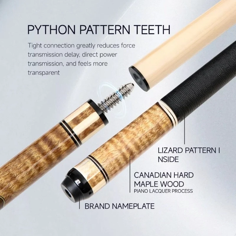 58-inch SY Series Billiard Cue High-Quality Maple Shaft 12.5mm Head Extender Billiard Cue Set Alloy 10-Pin Connector