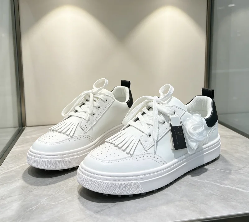 women waterproof golf shoes breathable anti slip outdoor british style spiked training sneakers - view 4