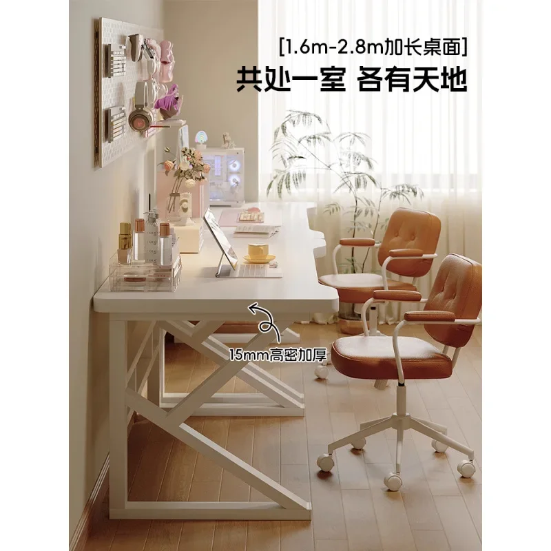 Double computer desk desktop desk  girls' bedroom rectangular table e-sports table home learning and writing desk
