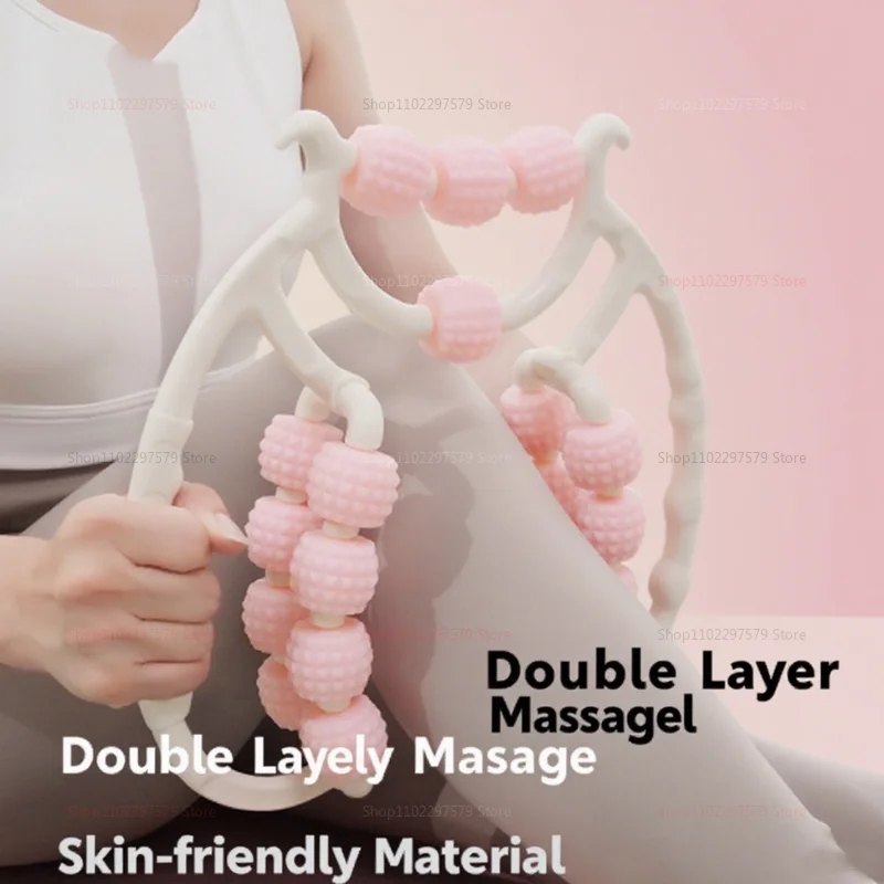 مدلك الساق بمشبك حلقي لتخسيس العجل واسترخاء العضلات واستخدام أسطوانة العجن في صالة الألعاب الرياضية المنزلية معدات تمارين اللياقة البدنية