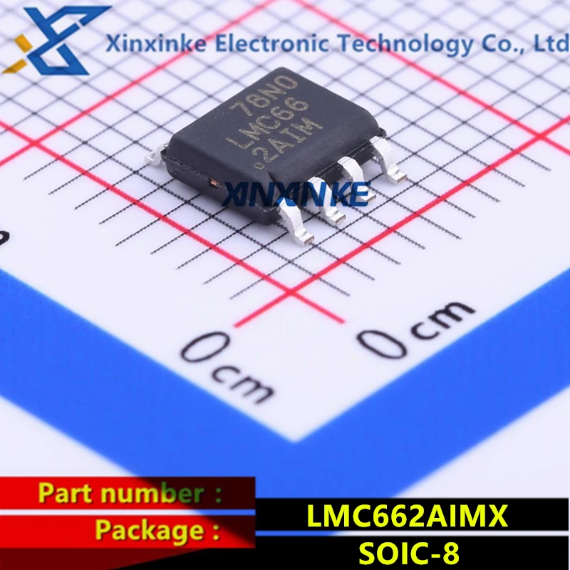

5PCS LMC662AIMX LMC662AI SOIC-8 Operational Amplifiers - Op Amps Dual 15.5V, 1.4MHz, improved offset, CMOS Operational Amplifier