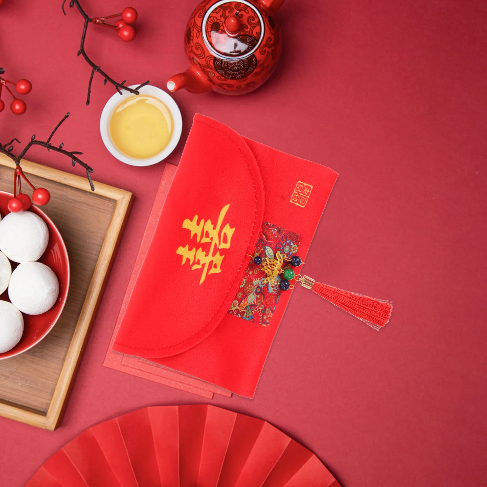 

Red Envelope Bag Chinese Pocket Wedding Envelopes Lucky China Hongbao Wallet