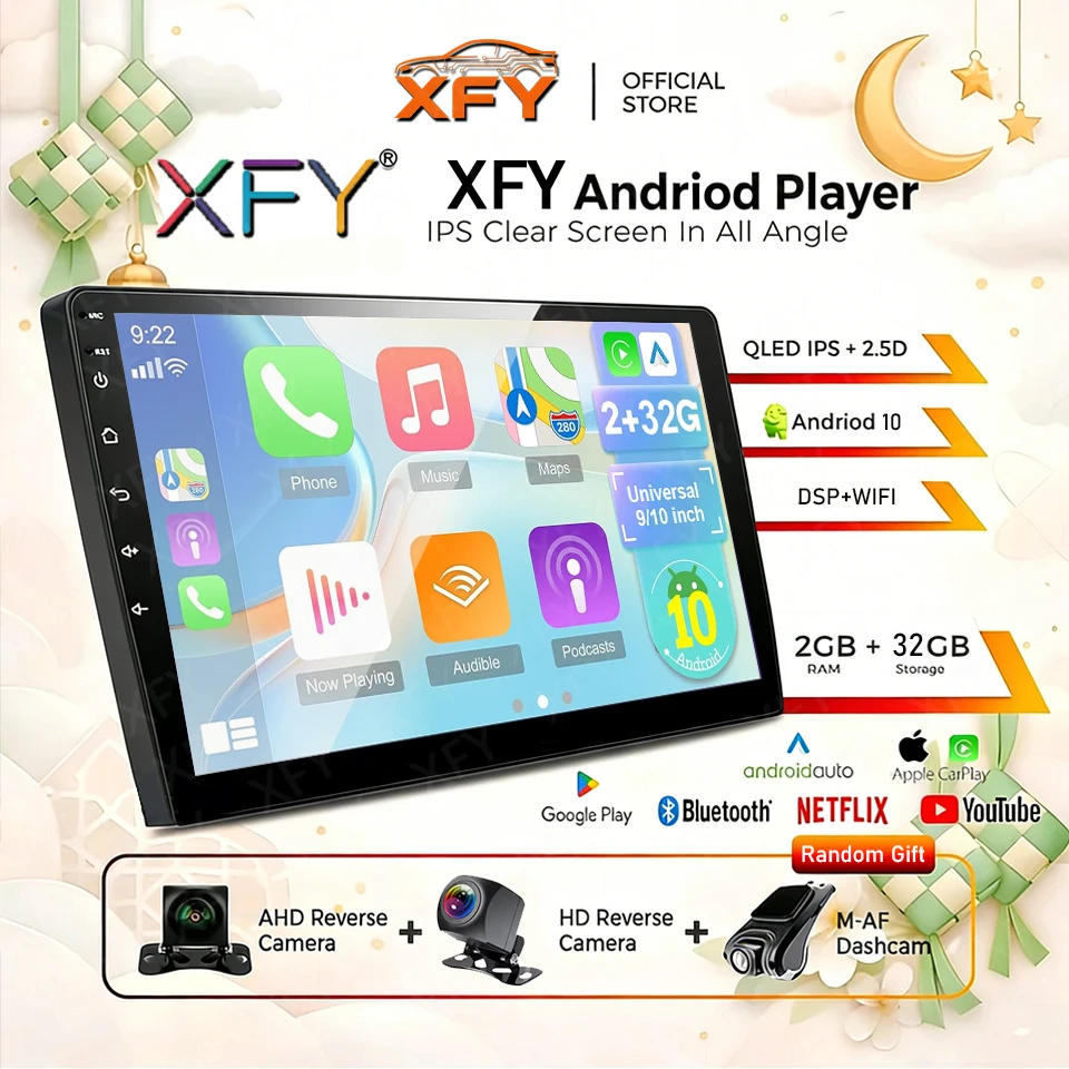 

XFY 9 10 Polegadas 1280*720 Automotive Multimedia Video Player Volkswagen Nissan Hyundai Kia Toyota Universal Stereo Radio GPS