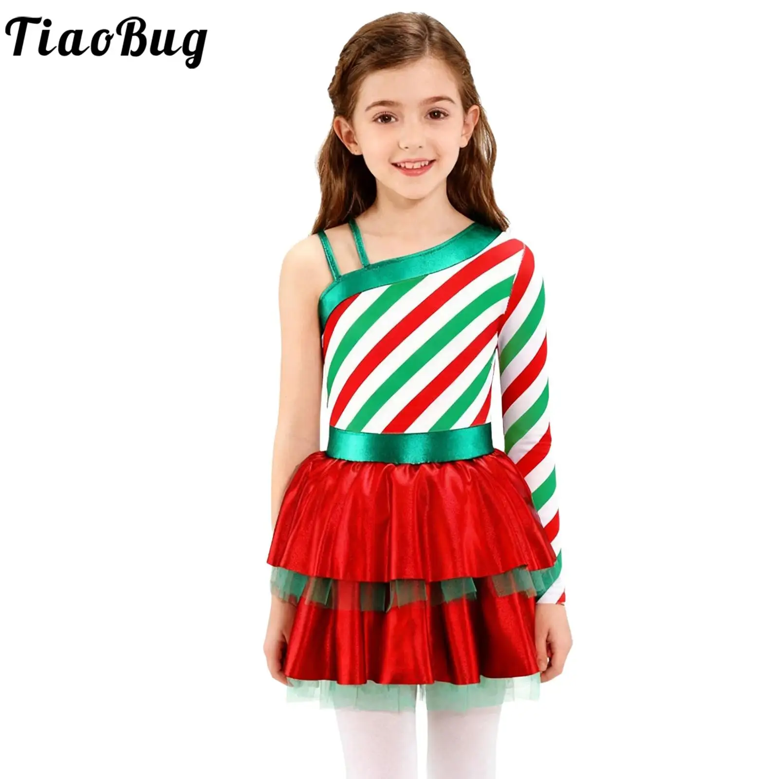 meninas-natal-doce-cana-danca-traje-um-ombro-listrado-babados-ballet-vestido-ginastica-collant-festa-de-ano-novo-dancewear
