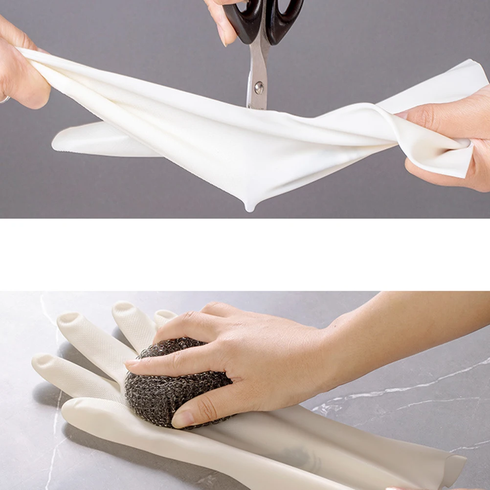 

Waterproof Gloves Kitchen Rubber Dishwashing Durable Thin Household Reusable Cleaning Gardening Pet Care Laundry Car Wash