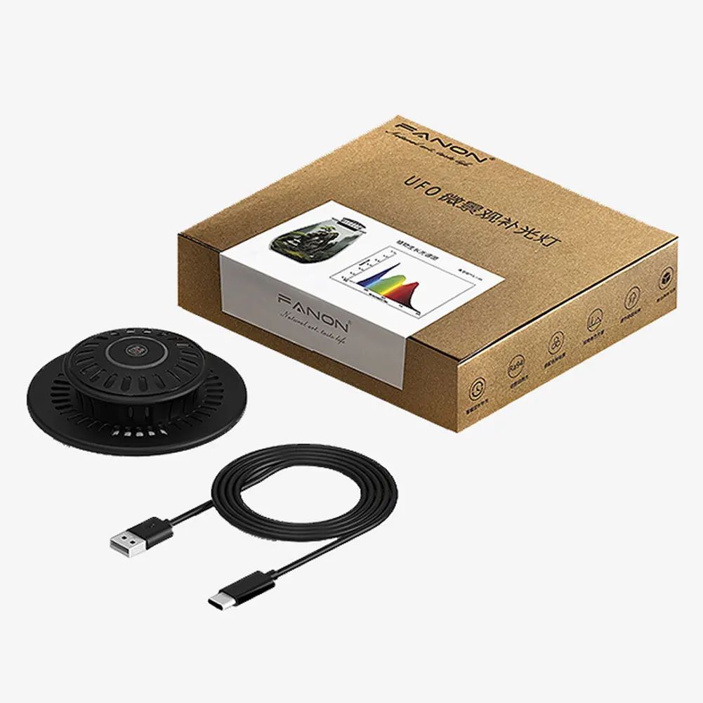 Lampu Tanaman Miniatur Desktop 6500K Lampu Tumbuh Tanaman LED Spektrum Penuh untuk Tanaman Dalam Ruangan Sukulen Mini Bonsai