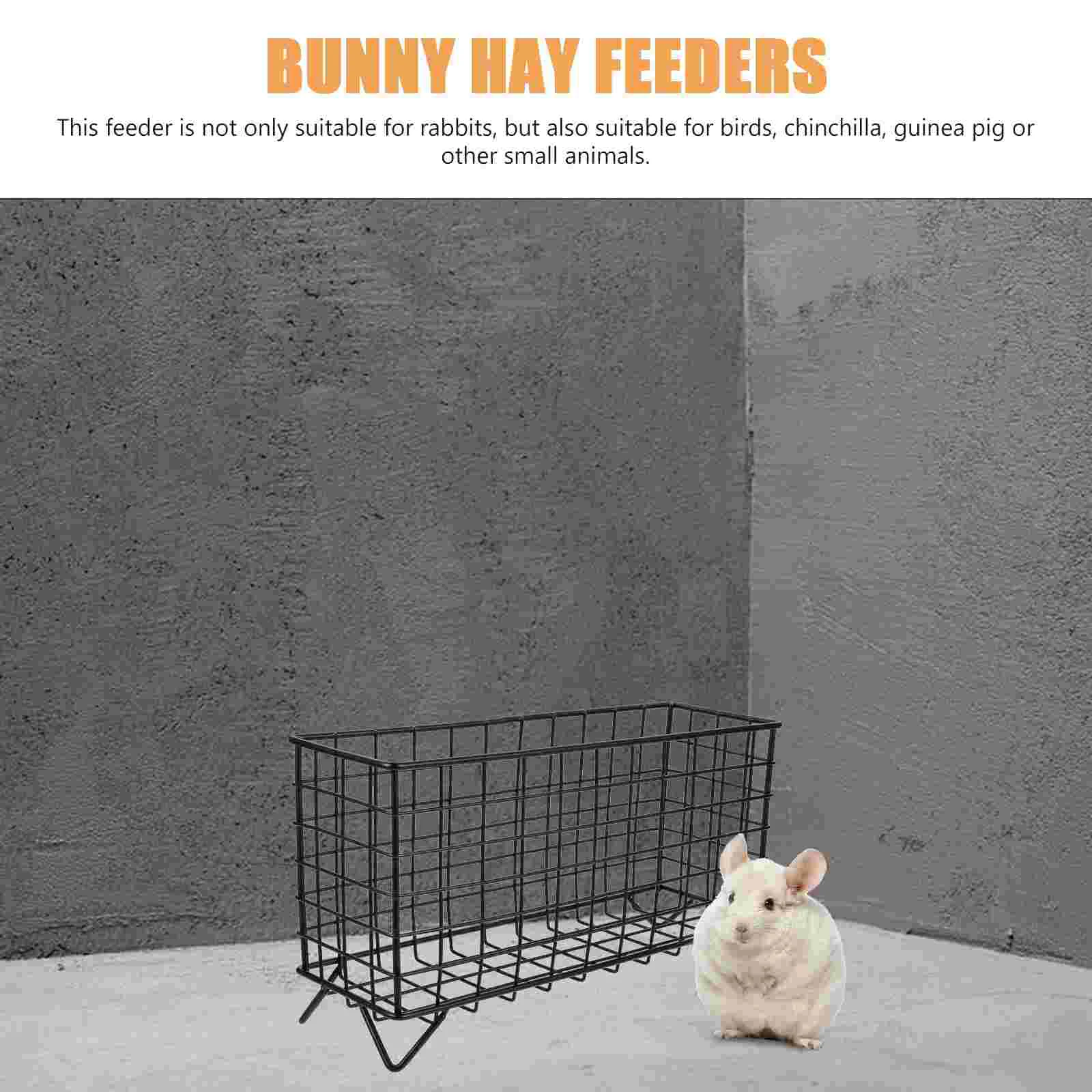 Hay Feeder Large Capacity Metal Frame Smooth Edges Suitable for Rabbits Guinea Pigs Birds Chinchillas Easy to Use