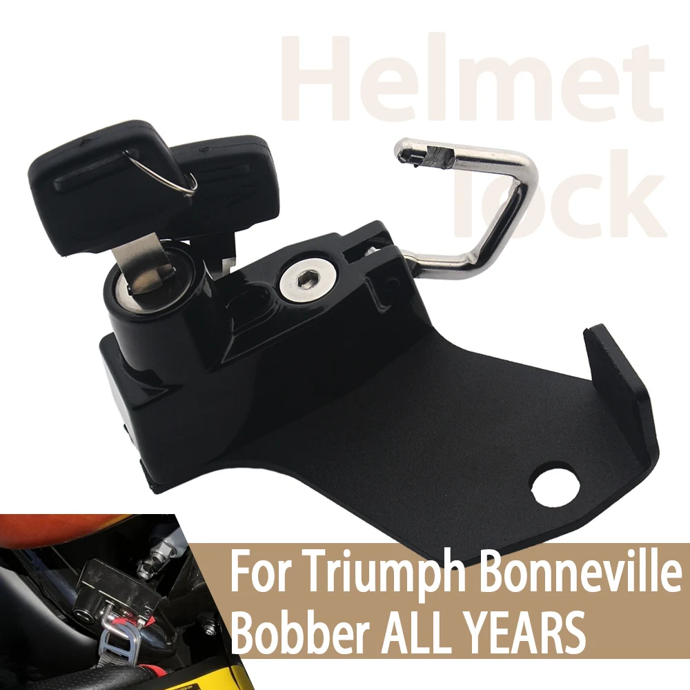 For Triumph Bonneville Bobber Helmet Lock Kit Motorcycle Helmets Security Anti-Theft Lock Rust-Proof Sturdy Aluminum Accessories