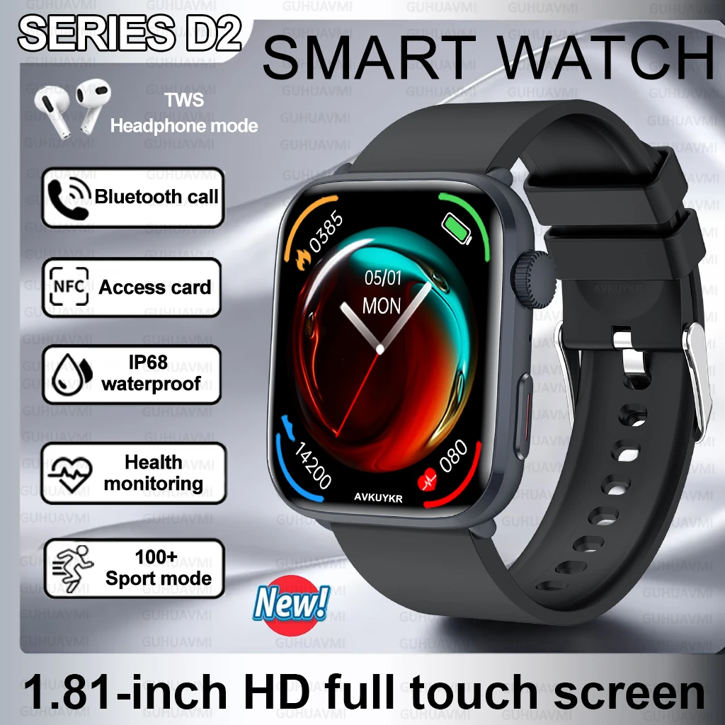 

2025 New For Smart Watches Men Blood Pressure Blood oxygen Health Monitoring Bluetooth call Sports NFC Smart watch Women