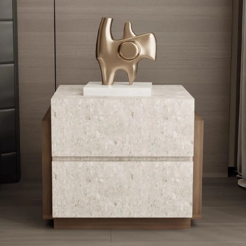 

Luxury Office Nordic Nightstands Wood Drawer Real Bauhaus Smart Bedside Table Librero Mid Century Szafki Nocne Furniture Home