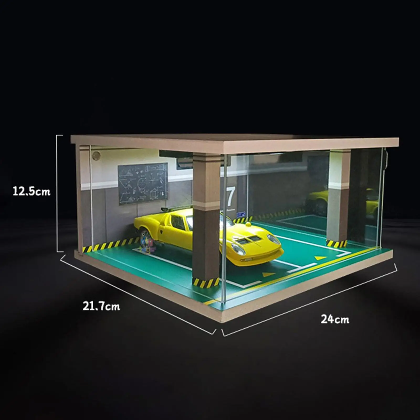 1 32 Scale Model Car Garage Display with LED Lighting for Hot Wheels Car Organizer Showcase Collection