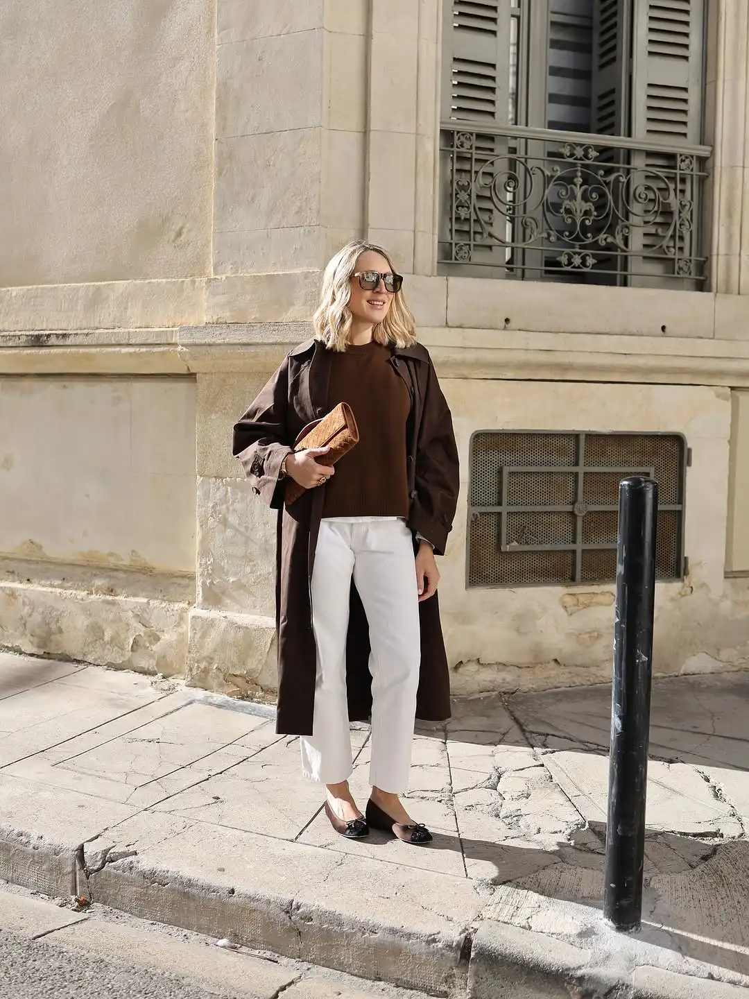 Brown Long Trench Coat Women Lapel Single Breasted Raglan Sleeve Oversized Windbreaker Spring Autumn Daily Commute Outerwear