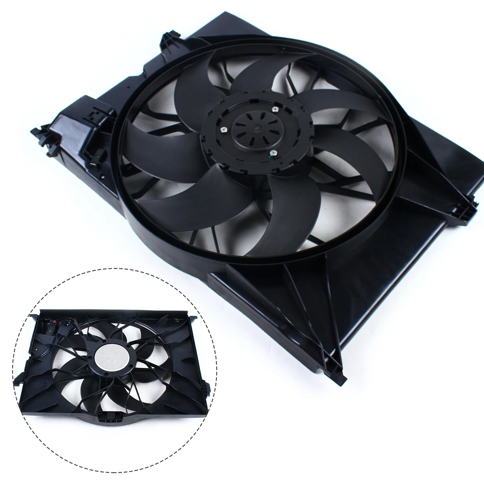 Radiator Engine Cooling Fan Blower Assembly 2215001193 For Mercedes Benz S350 S400 S430 S450 S500 S600 CL500 CL550