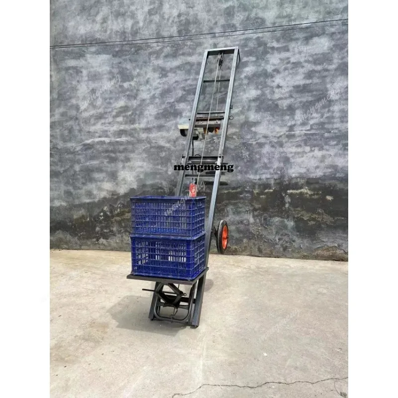 Fish pond loading cargo machine household mobile electric lift construction site brick machine lift automatic handling artifact