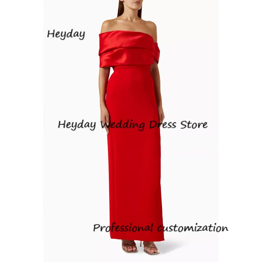 Heyday Satin Boat Neck A-Line Ankle-Length Sleeveless Classics Draped Formal Occasion Evening Party Pretty Dresses Heyday 2024