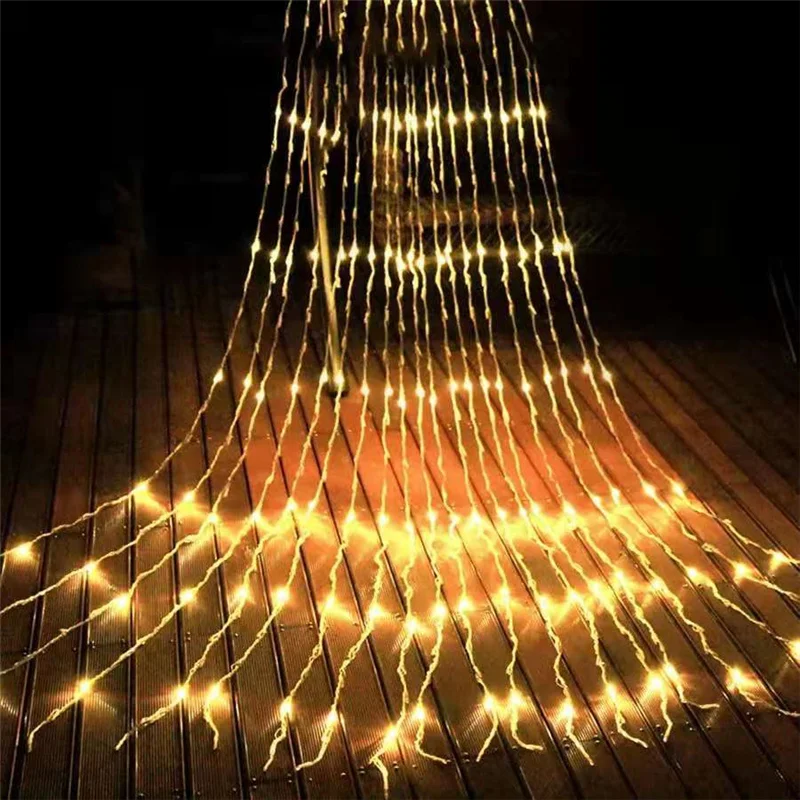 Nieuwe Led Waterval Gordijn Meteor Douche String Licht 3X3/3X2M Kerst Garland Fairy Lights Bruiloft Feest Achtergrondlamp Decor