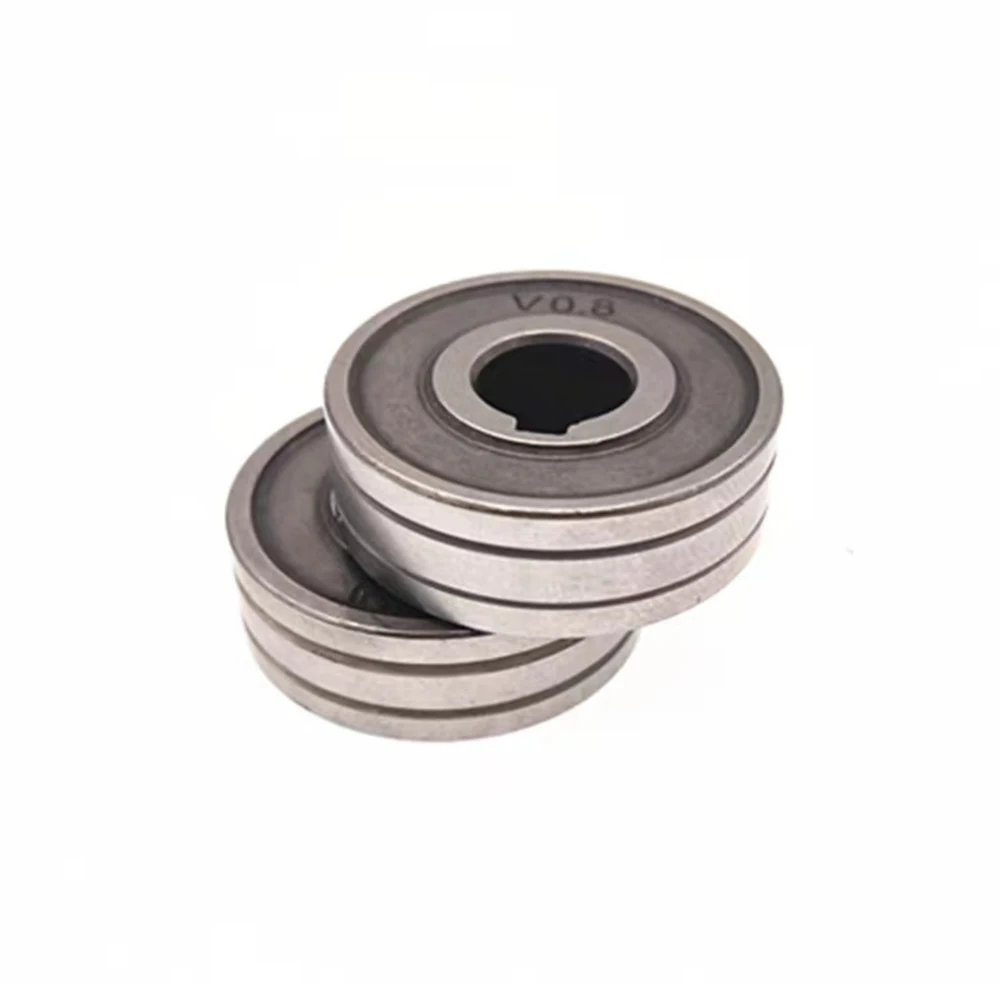 Rullo di alimentazione del filo alimentatore per saldatura rotolo V U scanalatura zigrinata 0.6mm 0.8mm 1.0mm cavo di flusso in alluminio acciaio MIG