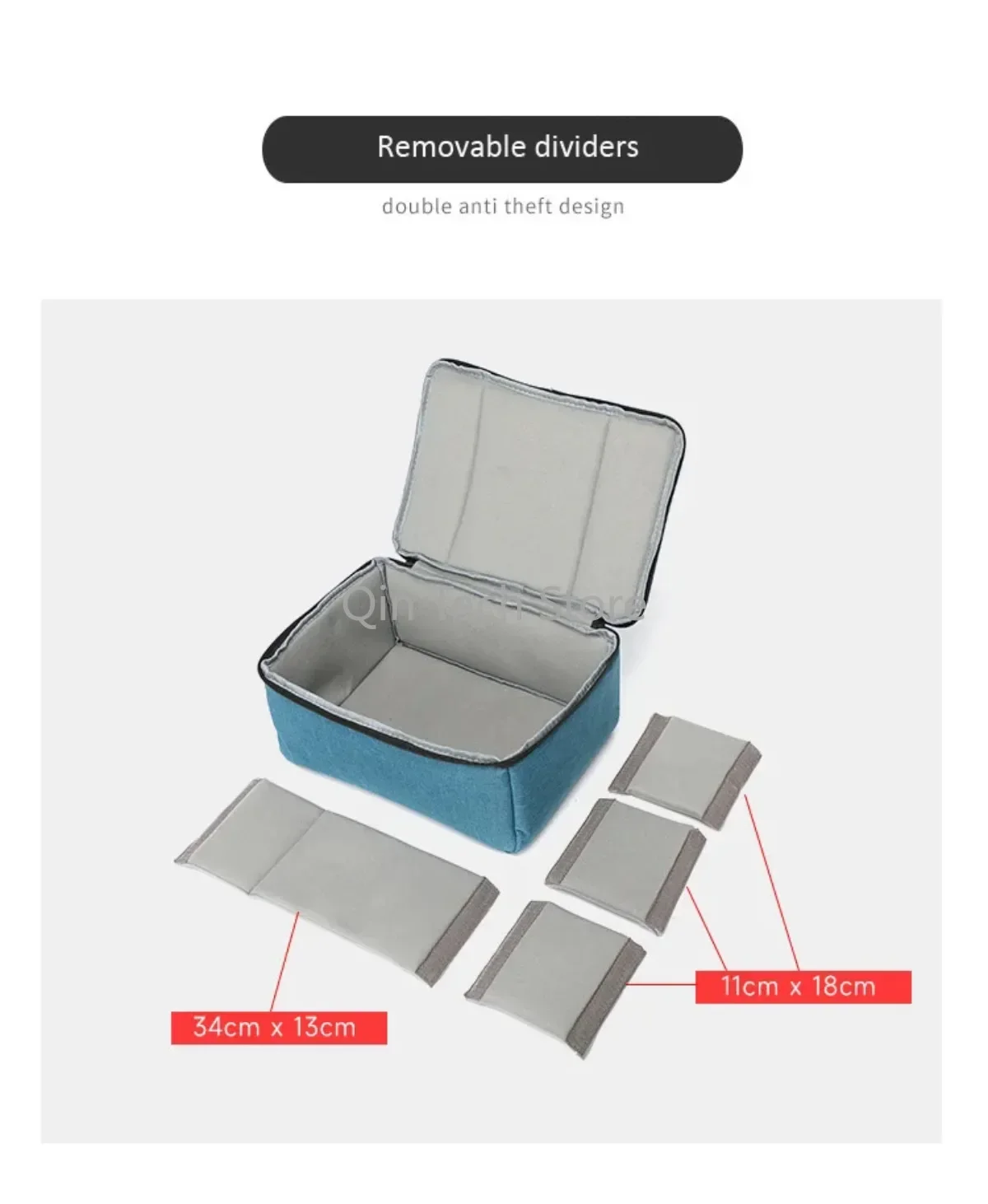 Tas kamera tahan air sisip Organizer fotografi pembagi partisi kotak penyimpanan cocok Canon Nikon Sony DSLR lensa tas ransel