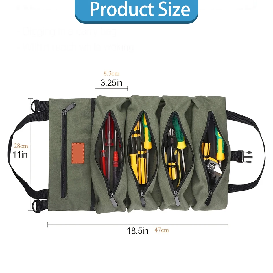 Многофункциональная сумка для хранения инструментов из ткани Оксфорд, сумка для зачистки проводов, молоток, гаечный ключ, отвертка,