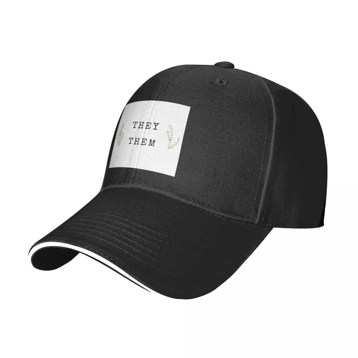 They Them Pronouns (Plant) Baseball Cap Thermal Visor black Rave Golf Women Men's