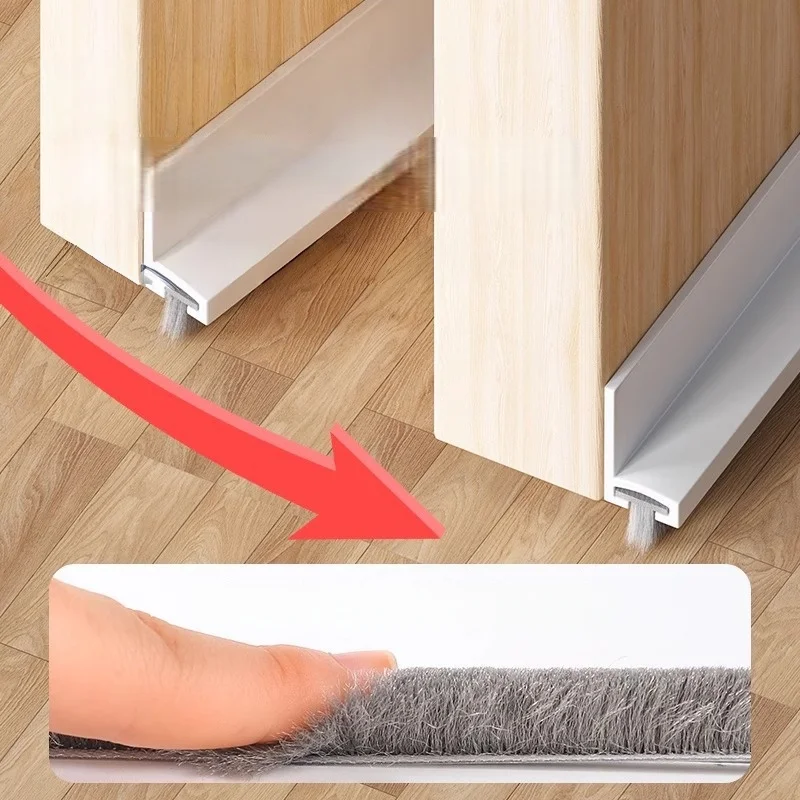 Self-Adhesive Brush Door Seal Strip Insectproof Soundproof Bottom Door Stop - Durable Bottom Seal for Home Improvement