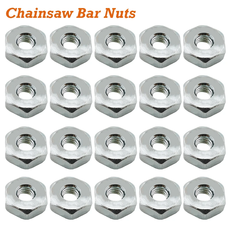 

20Pcs Gasoline Saw Guide Plate Nuts For MS170 MS180 MS211 MS231 MS251 MS271 MS291 MS362 MS382 MS461 MS661 Gardening Tool Parts