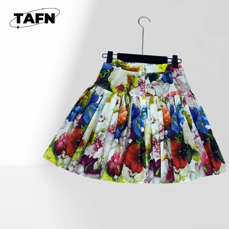 Jupe en tissu doux pour femmes, jupe trapèze décontractée, taille haute, Chic, Mini jupe décontractée pour femmes, Design esthétique élevéAH0242