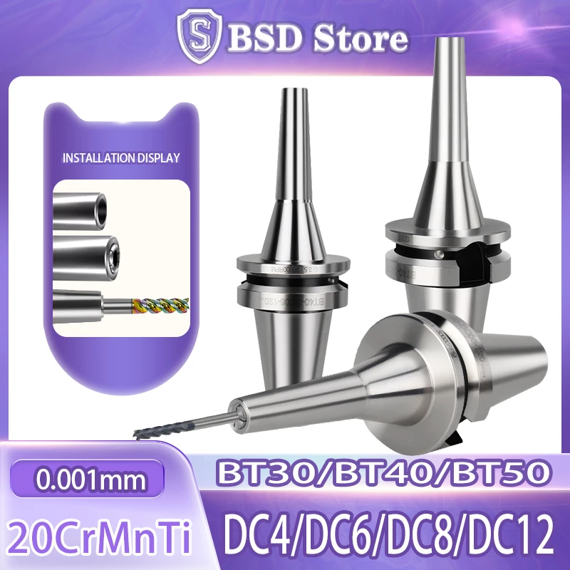 Precisão Traseira Puxar tipo Porta-ferramentas Mandril de Alta Velocidade Estabilidade de Corte Paralelo Bsd 0001 Bt30 Bt40 Bt50 Dc4 Dc6 Dc8 Dc12 Alta