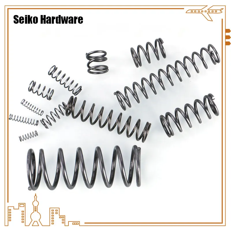 65Mn-bobina de compresión de resorte, resorte comprimido de retorno de presión de liberación, bobinas de acero, 6 piezas, diámetro de alambre de 1,4 Mm
