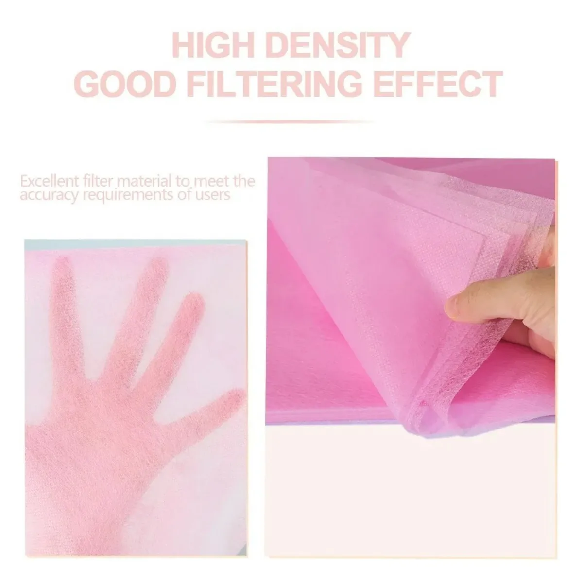 100Pcs/Bag Nail Art Vacuum Dust Collector Non-Woven Filter Cotton Paper Manicure Dust Filter Paper for Nails Vacuum Cleaner image 3