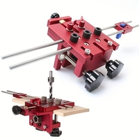 1 Set 3 In 1 Adjustable Dowelling Jig Pocket Hole Jig For Furniture Fast Connecting Woodworking Drill Guide Punch Locator Tools