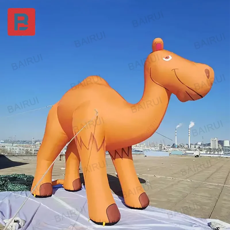 Giant inflatable camel desert animal customize logo pattern waterproof oxford cloth material advertising prop