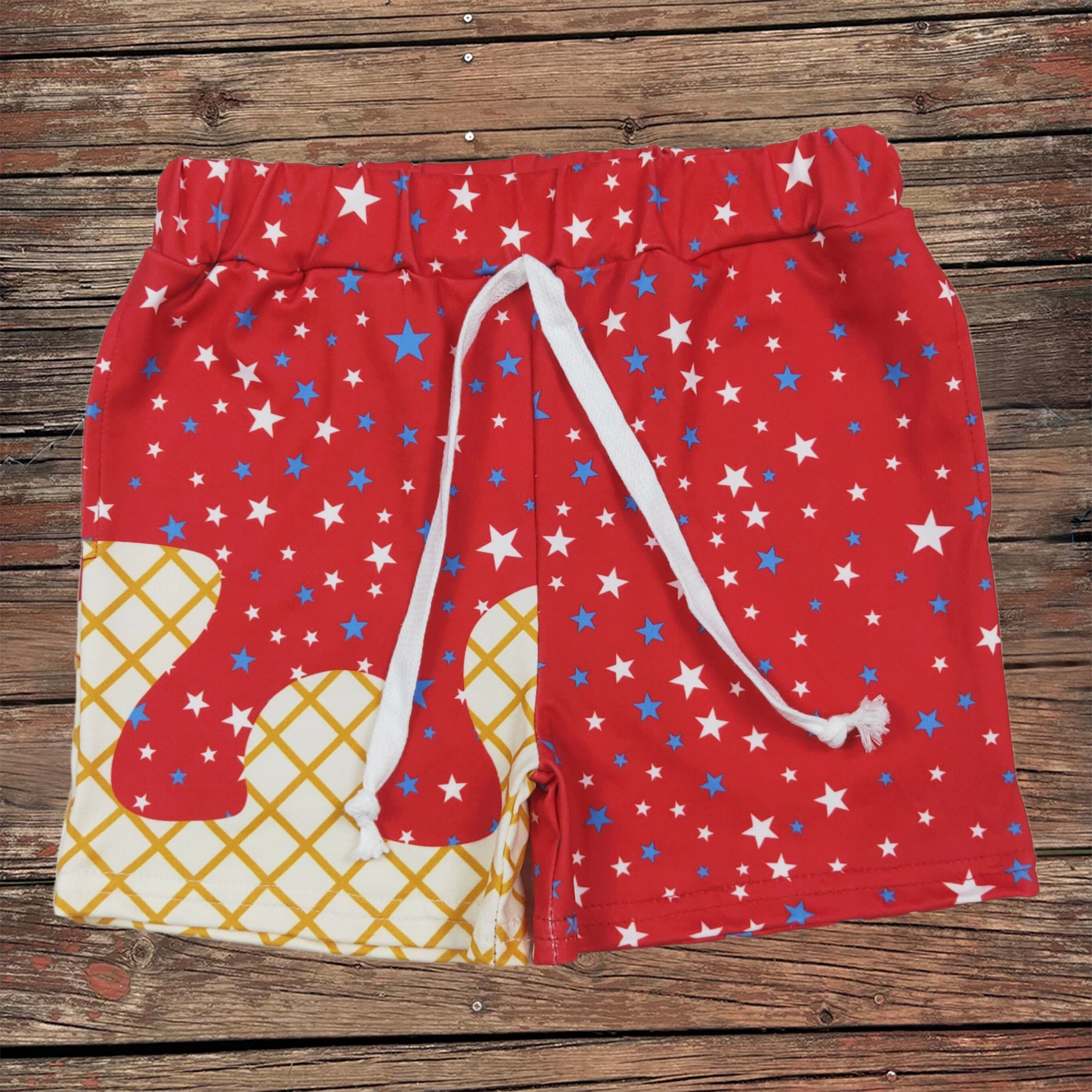 

Wholesale Kids Shorts Baby Boy Summer Clothes Red Drip Stars Pockets Outdoor Elastic Waist Clothing Children Toddler Casual Wear