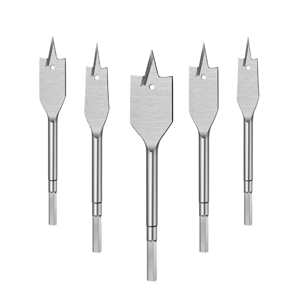 Utensile elettrico Punta da trapano Punte piatte Lavorazione del legno 20mm-38mm Legno piatto HRC50-HRC58 Acciaio ad alto tenore di carbonio Argento 1 Pz 150mm