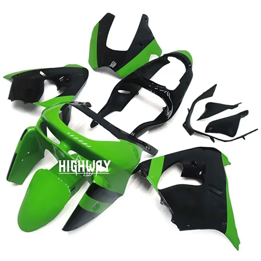 For Kawasaki ZX-9R 1998-1999 Green Black ABS Plastic Cover Fairing Painted Injection BodyworkMotorcycle Accessories Trim Tuing